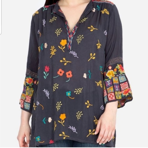 #31- JOHNNY WAS-TAZANNA TUNIC size small - Picture 1 of 6